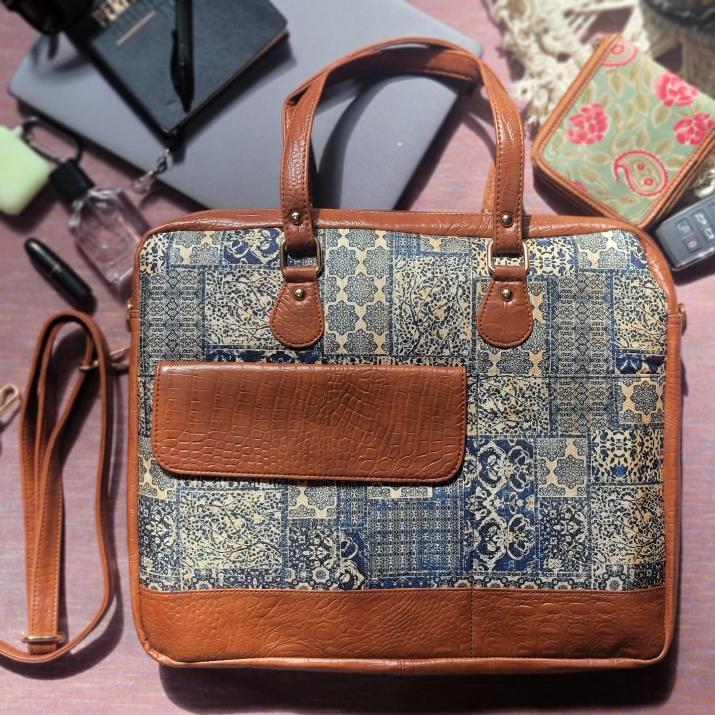 Blue Patchwork Design