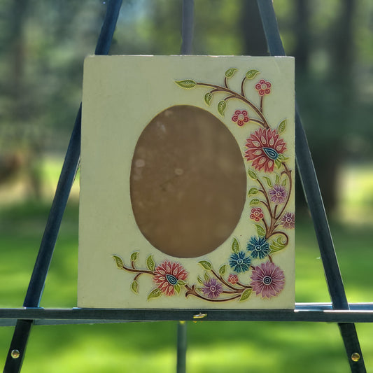 White with Colored Flowers