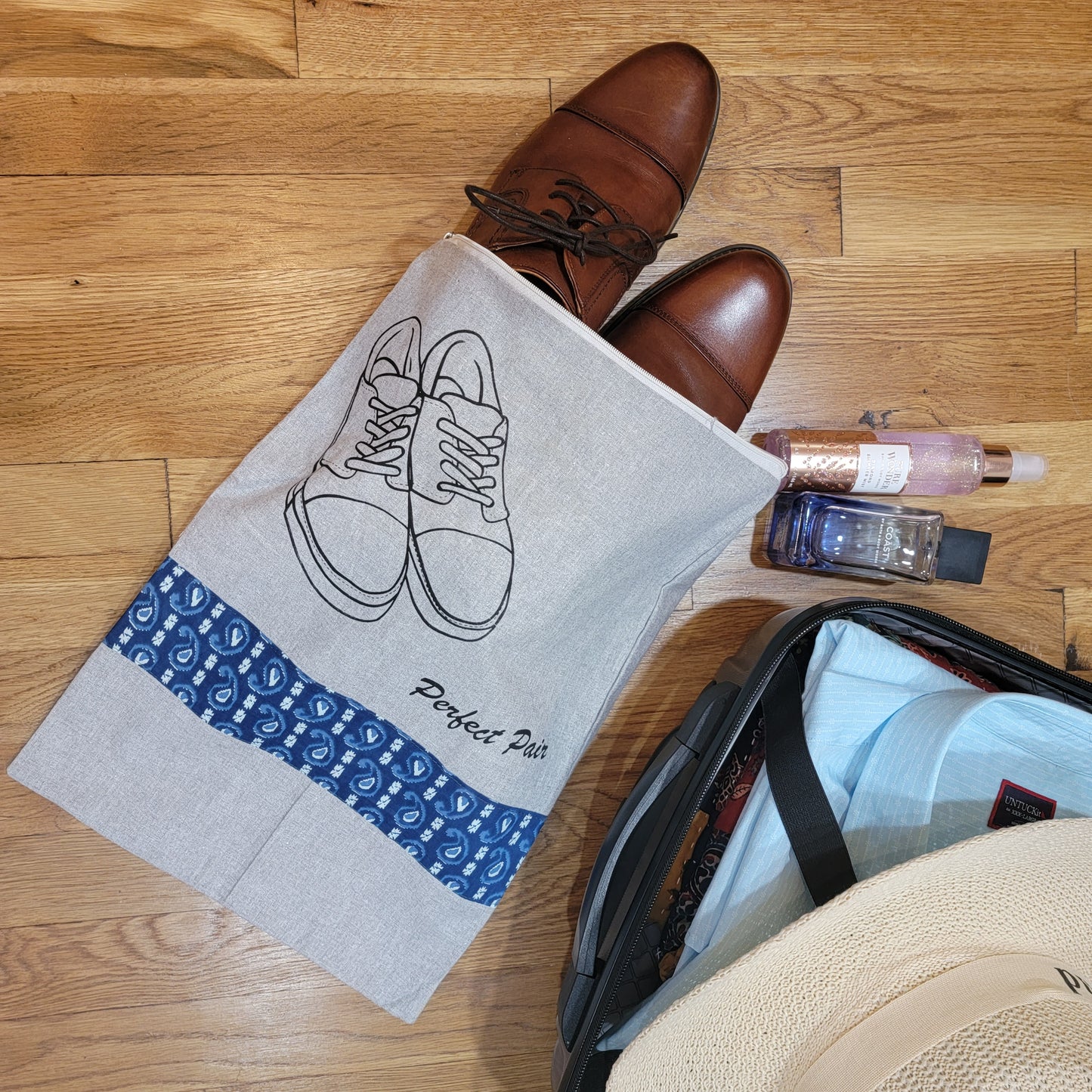 Indigo Small Paisley / Koyri Print Patch