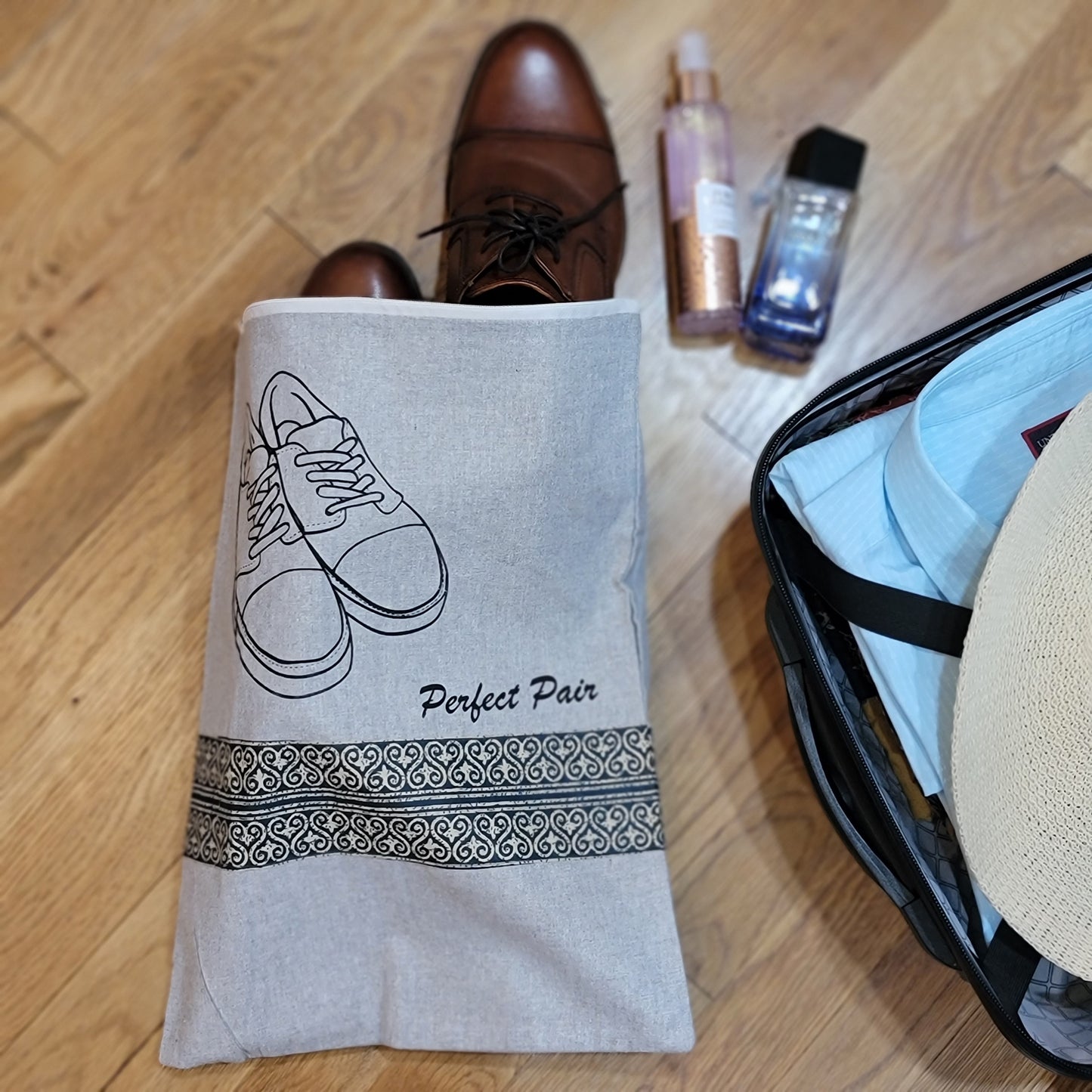 Indigo Border Print Patch