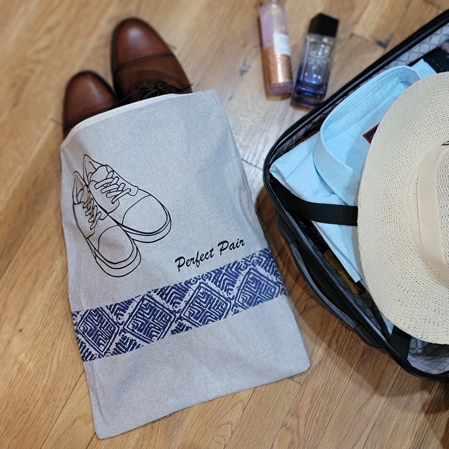 Indigo Square Print Patch