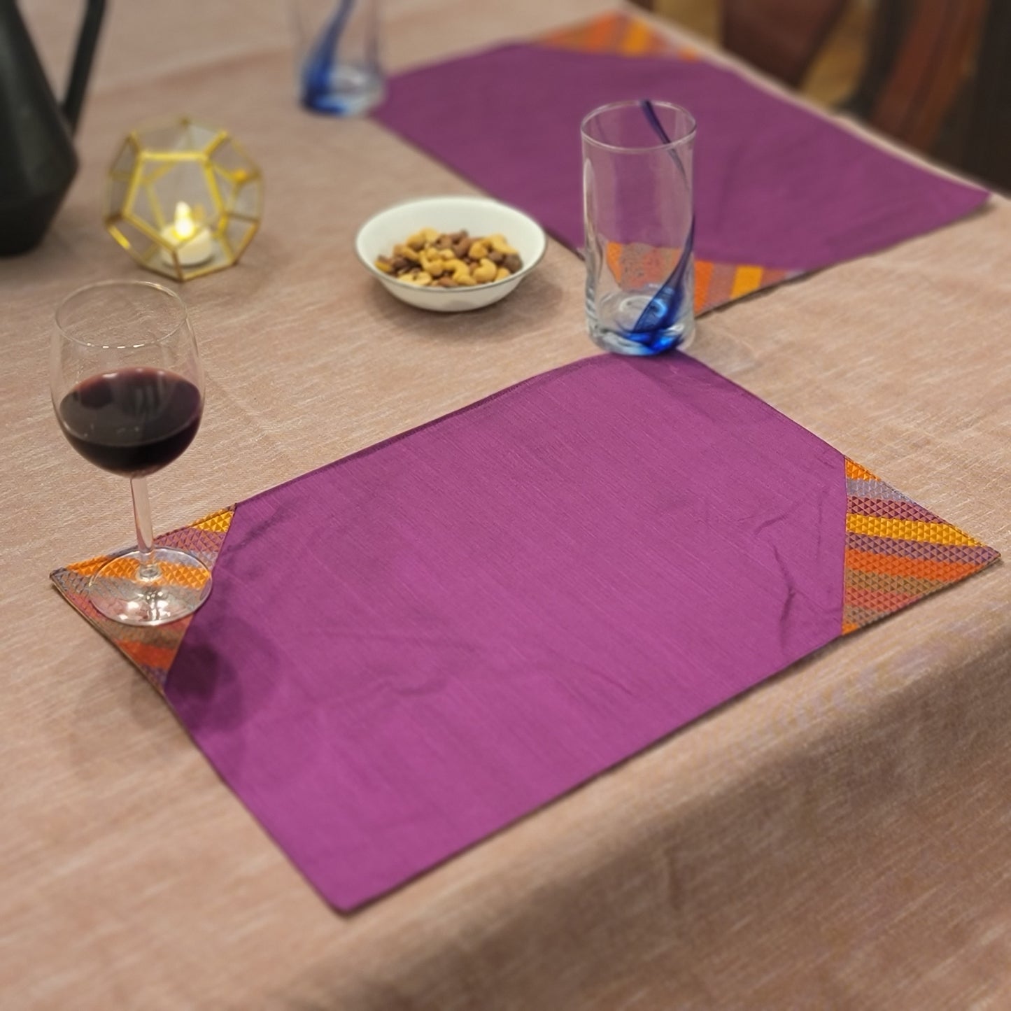 Magenta With Khan Corner Patch