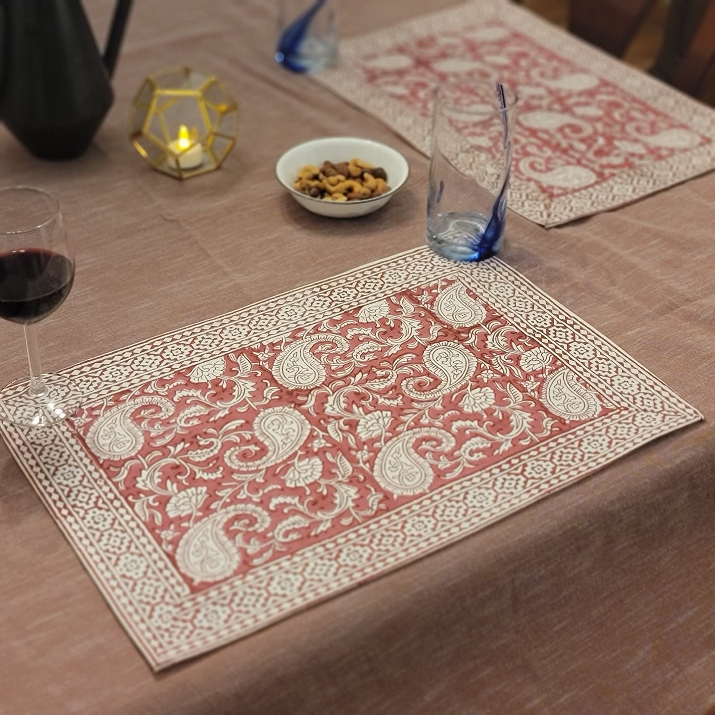 Pink Paisley / Koyri Blockprint
