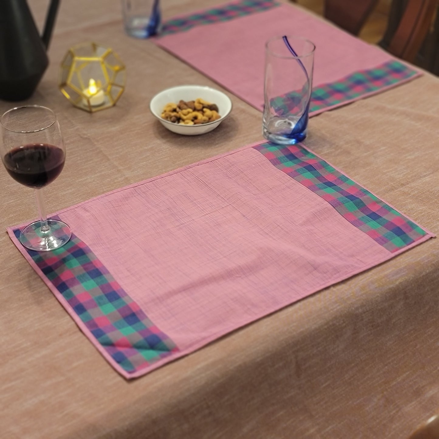 Pink With Checkered Side Patch