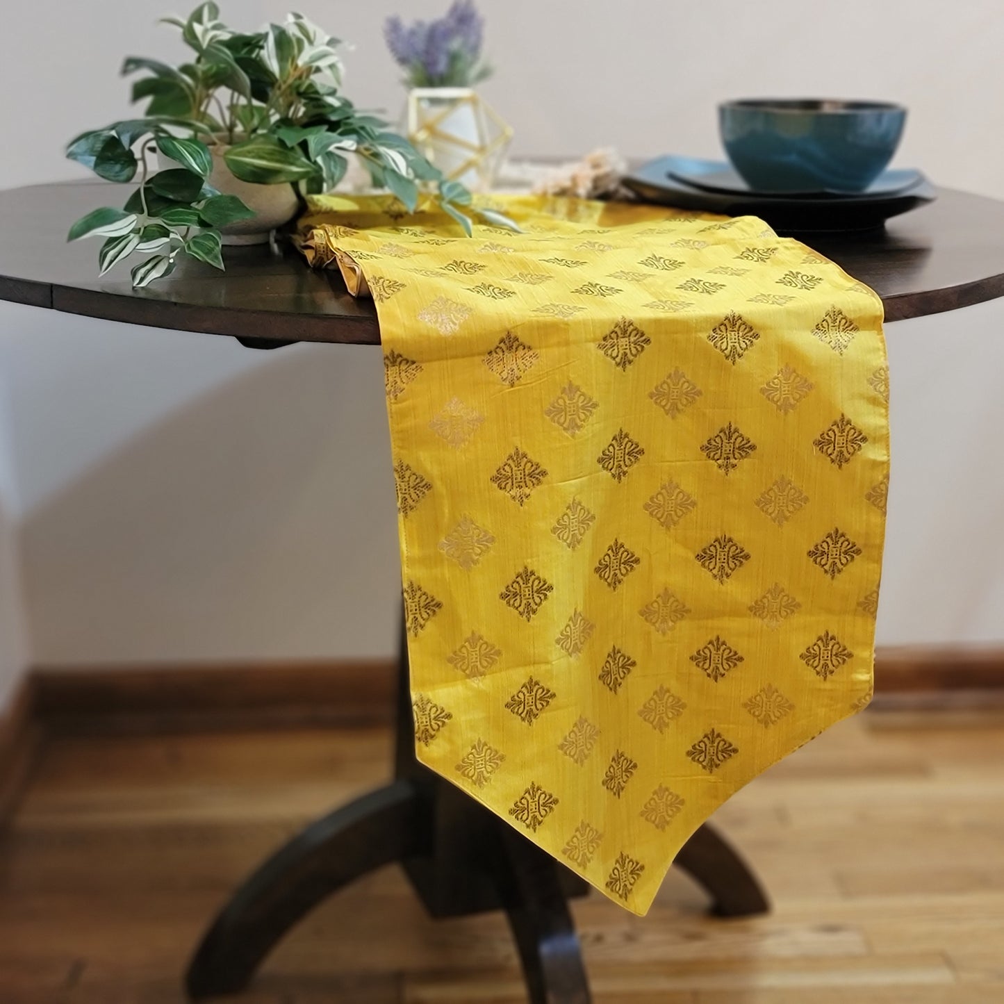 Lemon Yellow with Gold & Antique Gold Butta