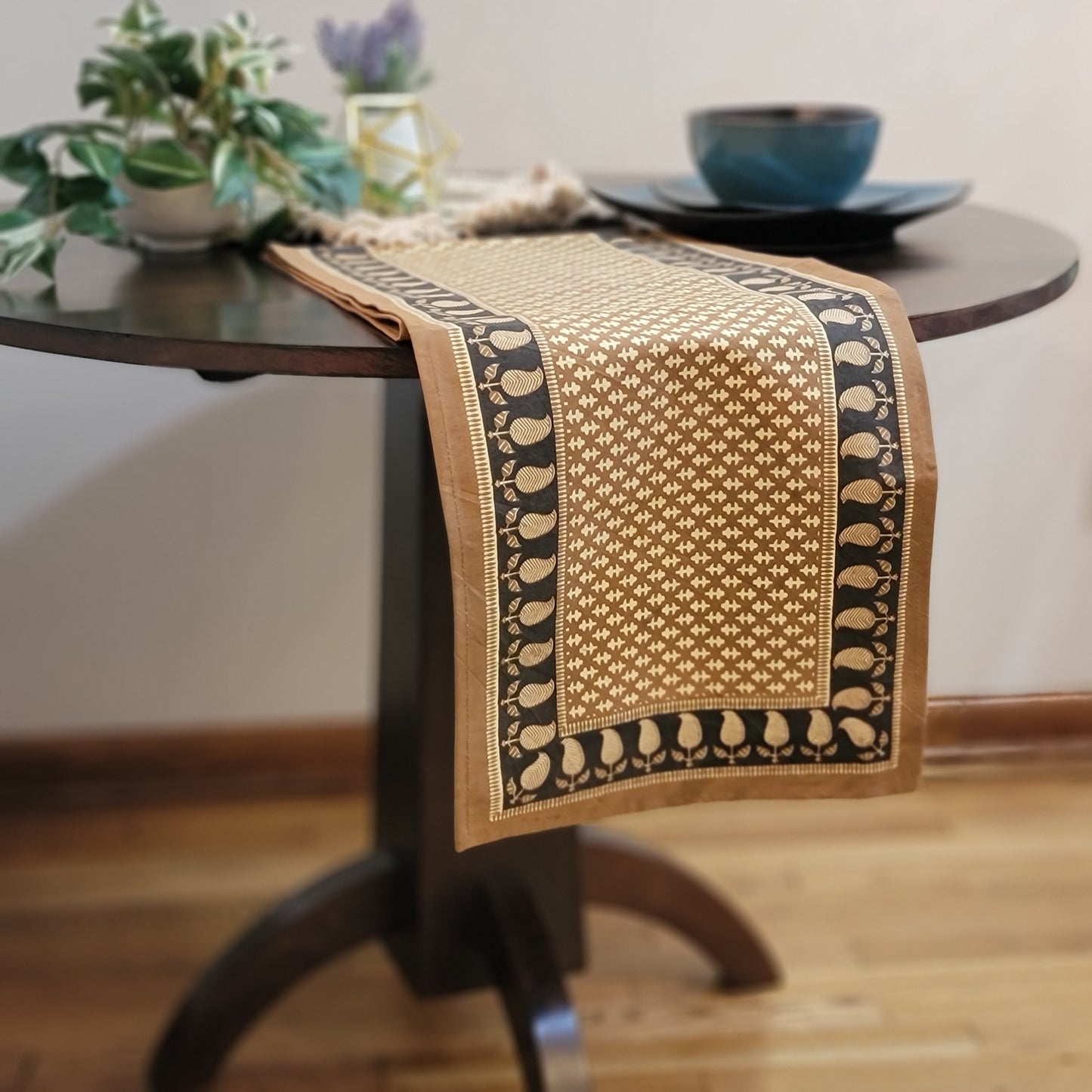 Block Print - Brown & Black