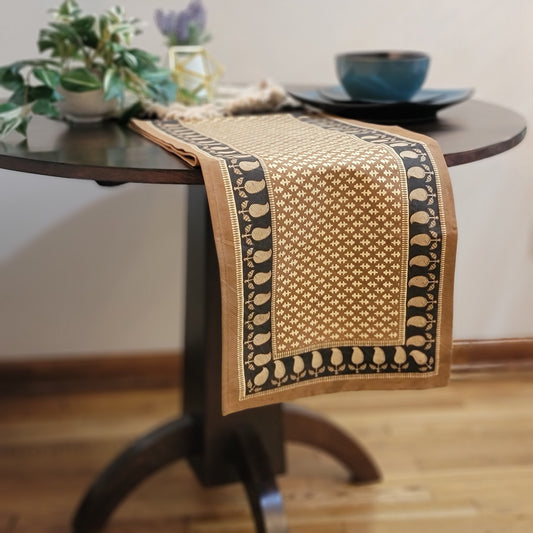 Block Print - Brown & Black