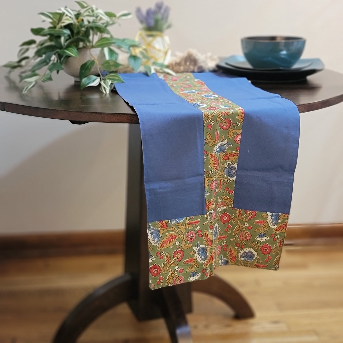 Blue with Green Printed Border