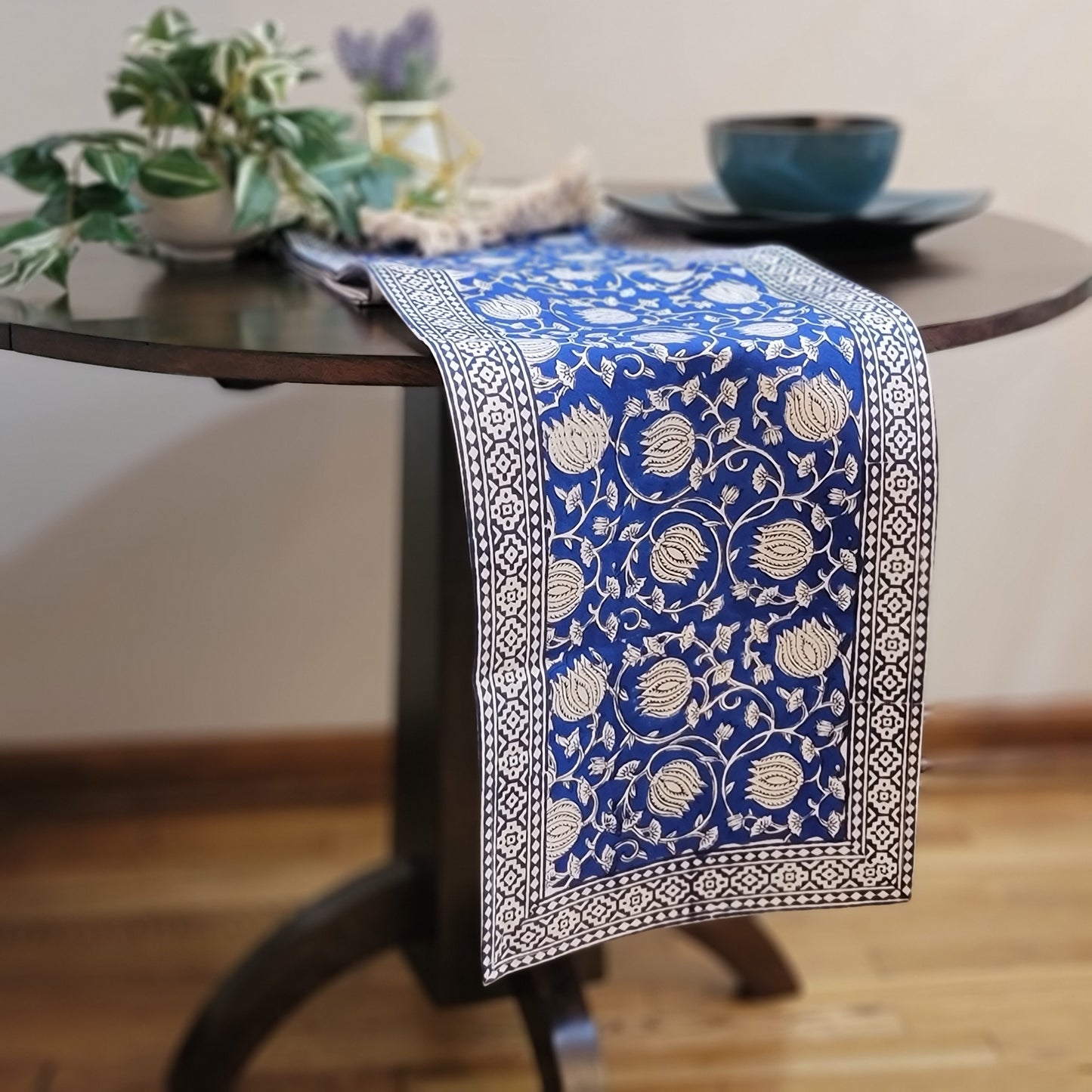 Block Print - Blue Floral