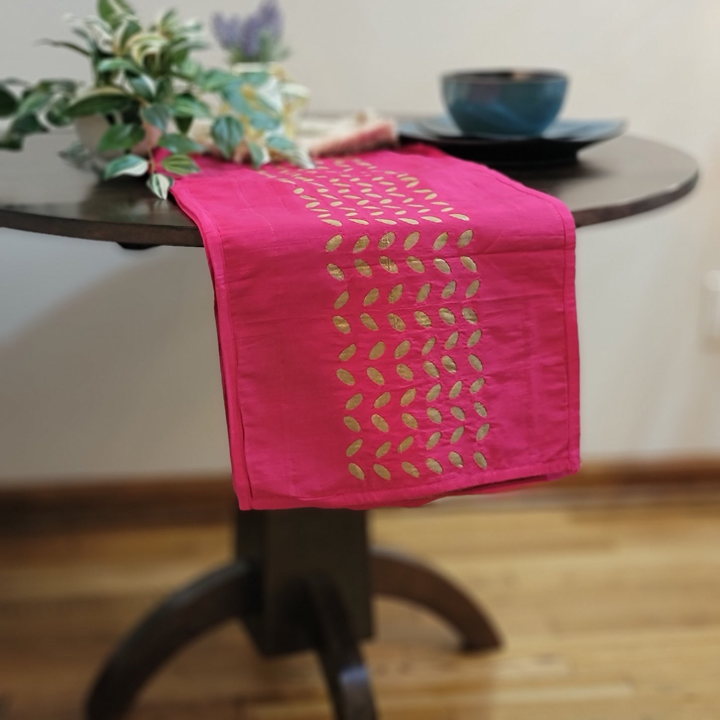 Silk Applique work Gota Patti - Pink