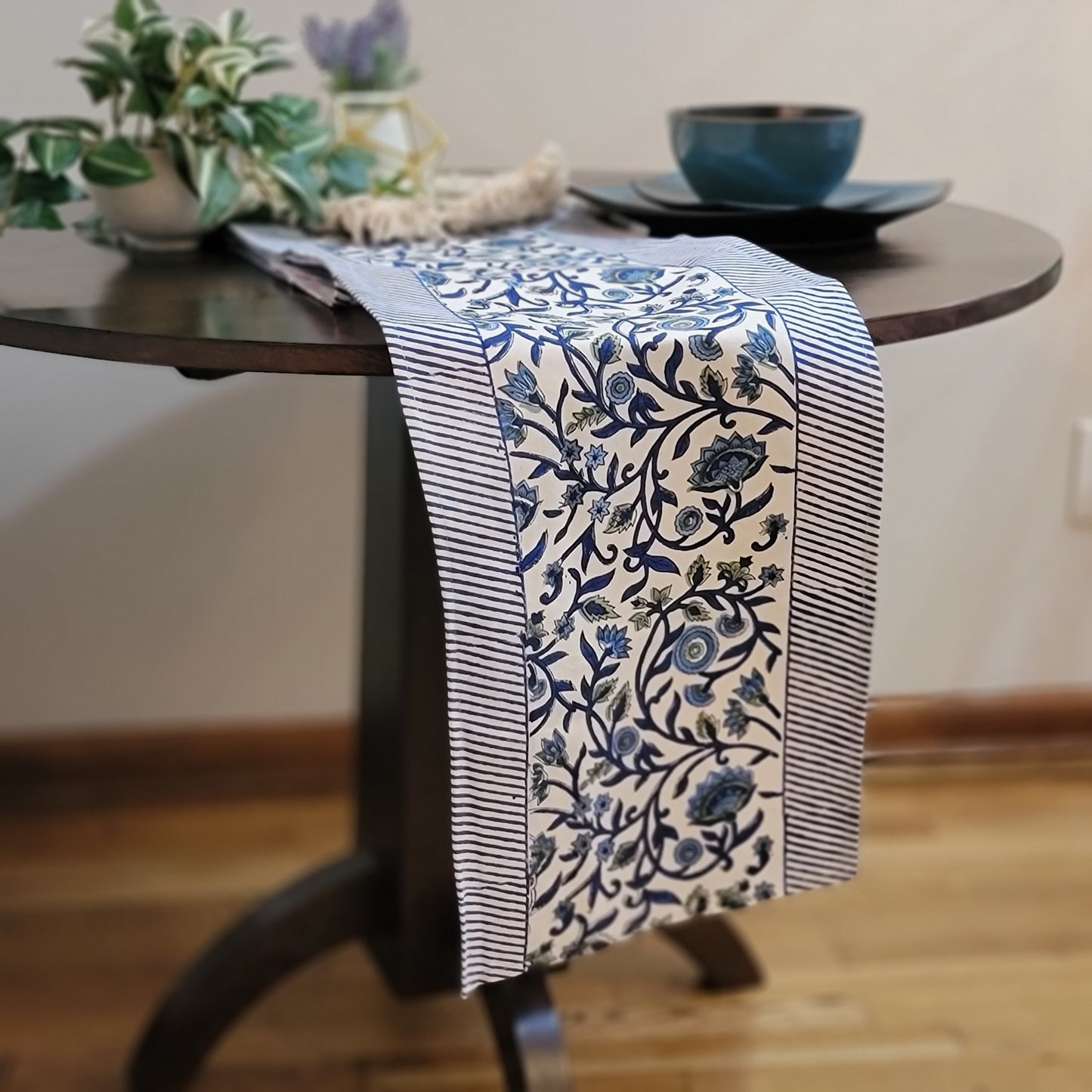 Block Print - Blue Lotus