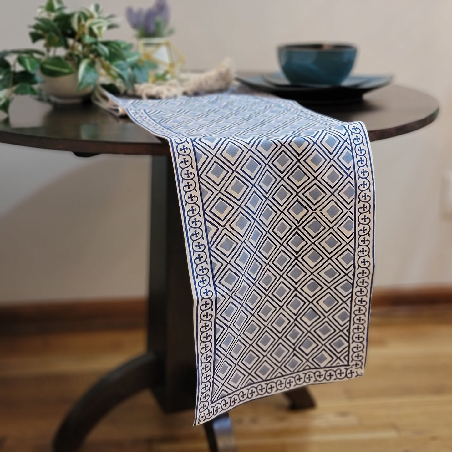 Block Print - Blue Diamond