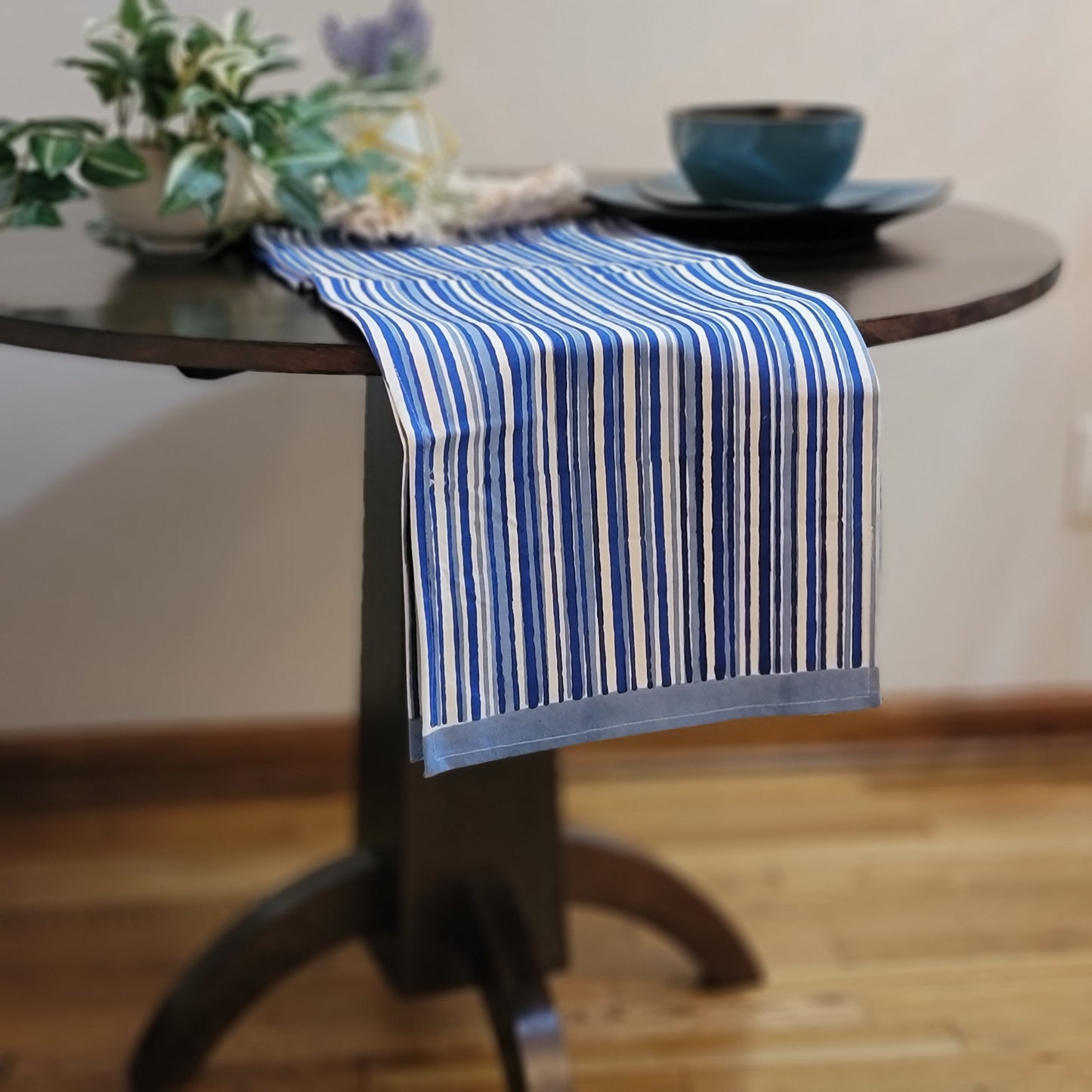 Block Print - Blue Lines