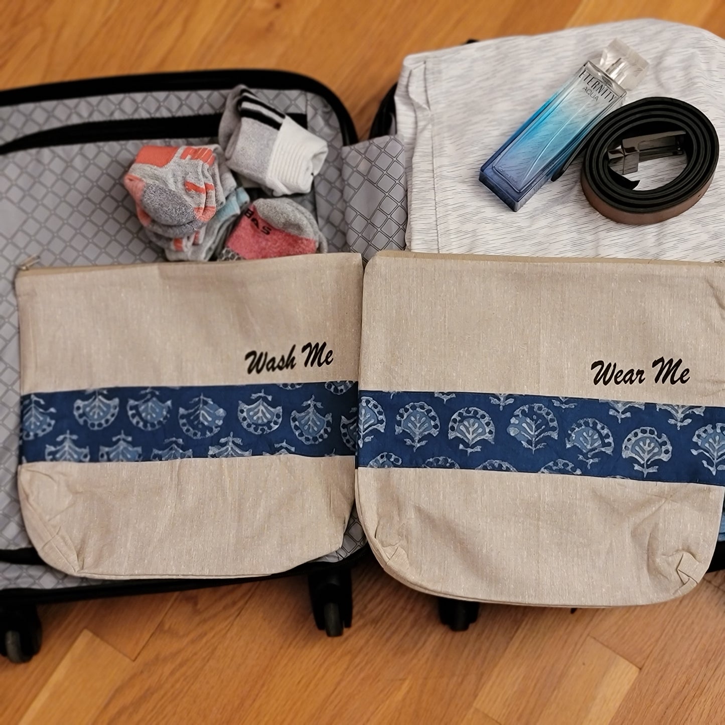 Indigo Flower Print Patch