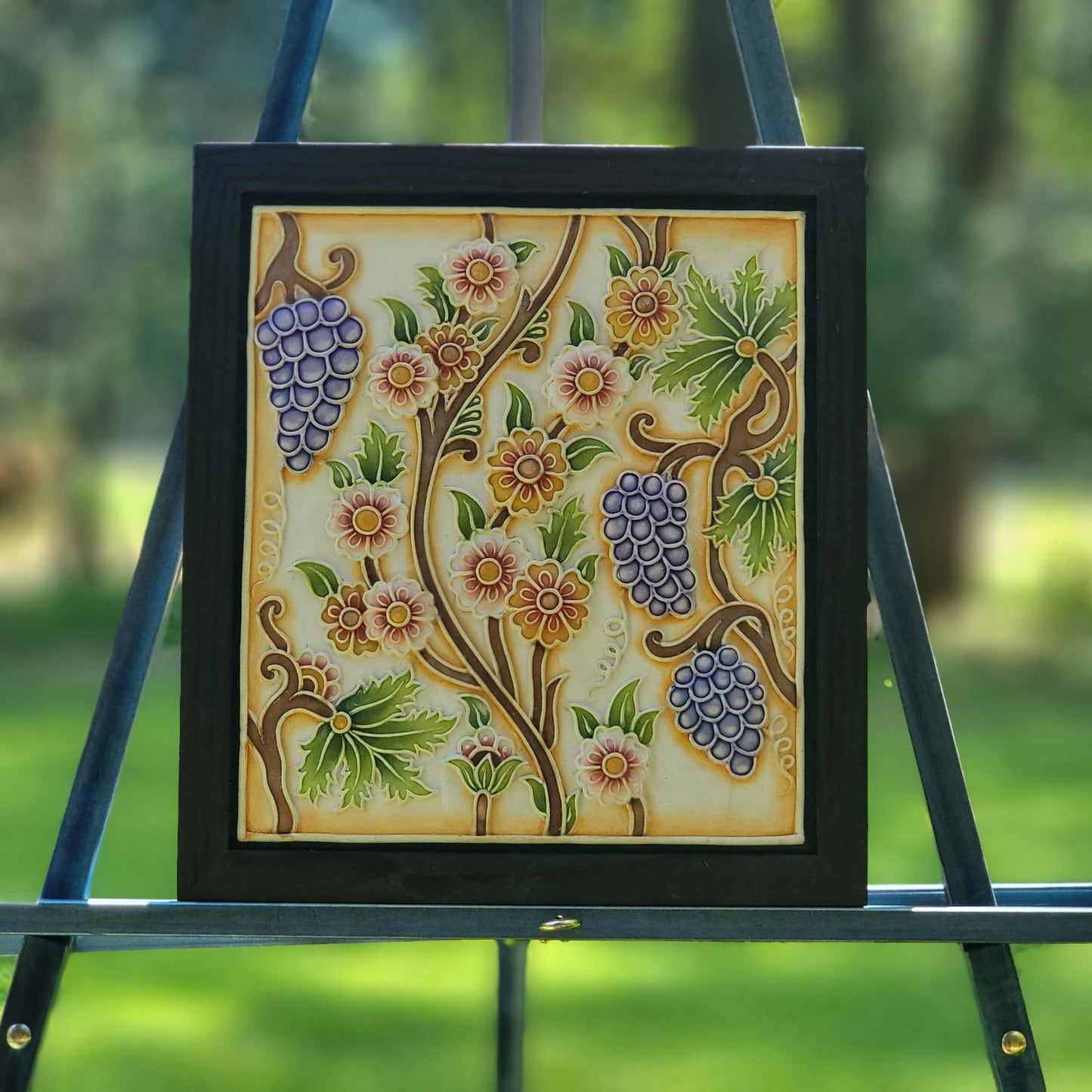 Grapes Relief Art Frame