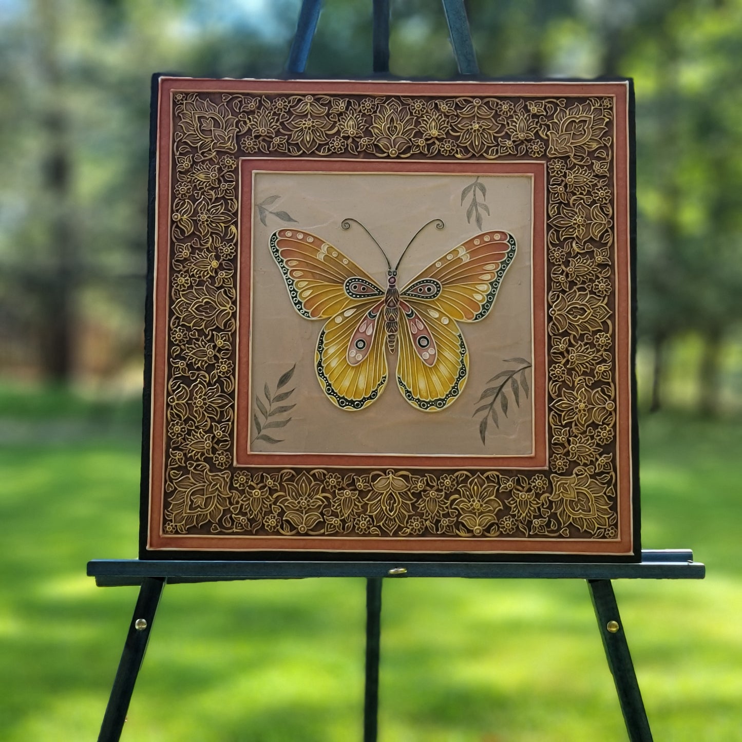 Butterfly Relief Art Frame