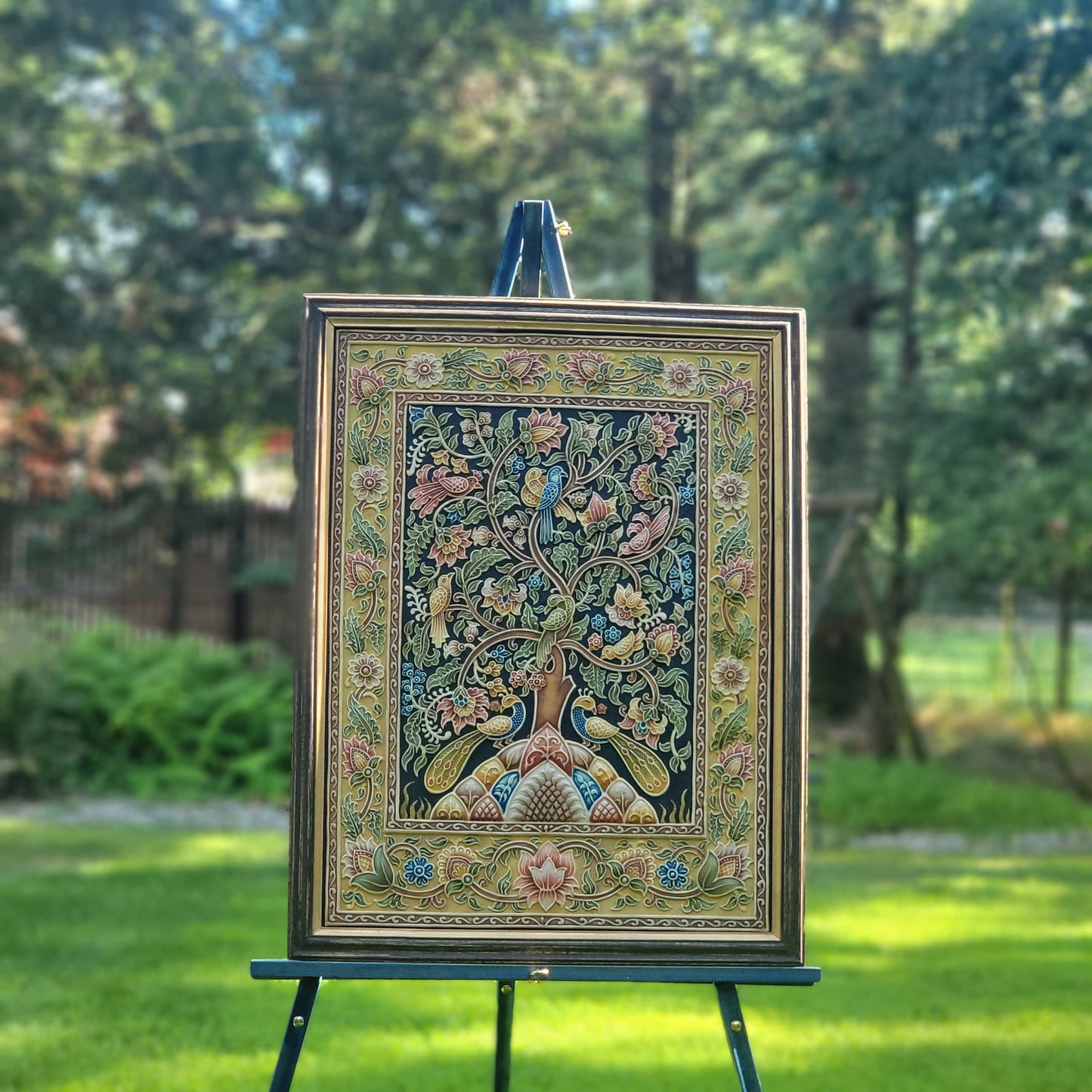 Tree of Life with Koyal Relief Art Frame