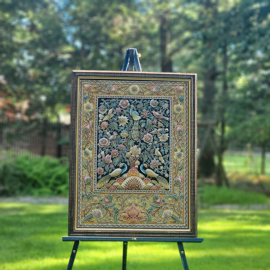 Tree of Life with Peacock Relief Art Frame